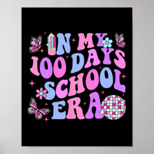 Retro 100-dagarsdagen för skolläraren 100 dagar poster