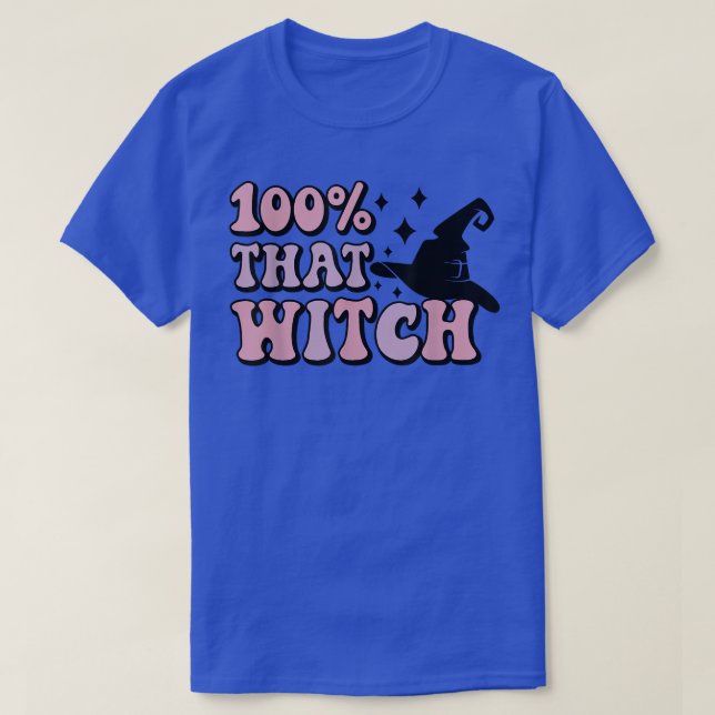 Retro 100 % som glatt 100 Halloween T Shirt (Design framsida)
