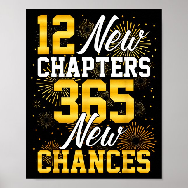 Retro 12 New Chapters 365 New Chances Happy New Ye Poster (Framsidan)