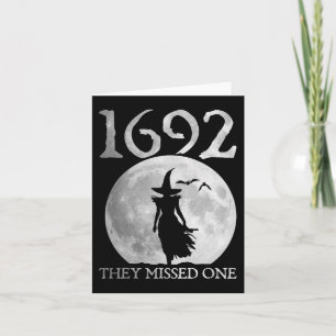 Retro 1692 De missade en häxa Salem 1692 Hallow Kort