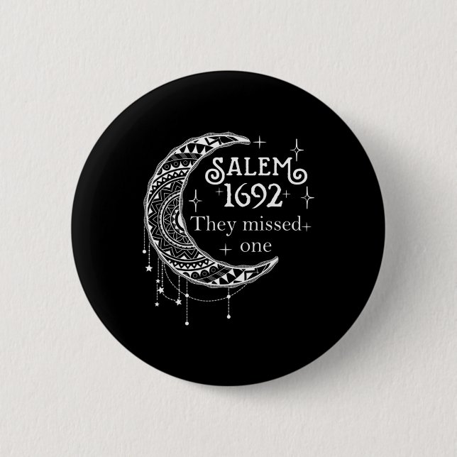 Retro 1692 De missade en saltlösning 1692 Hallow Knapp (Framsida)