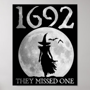Retro 1692 De missade en saltlösning 1692 Hallow Poster