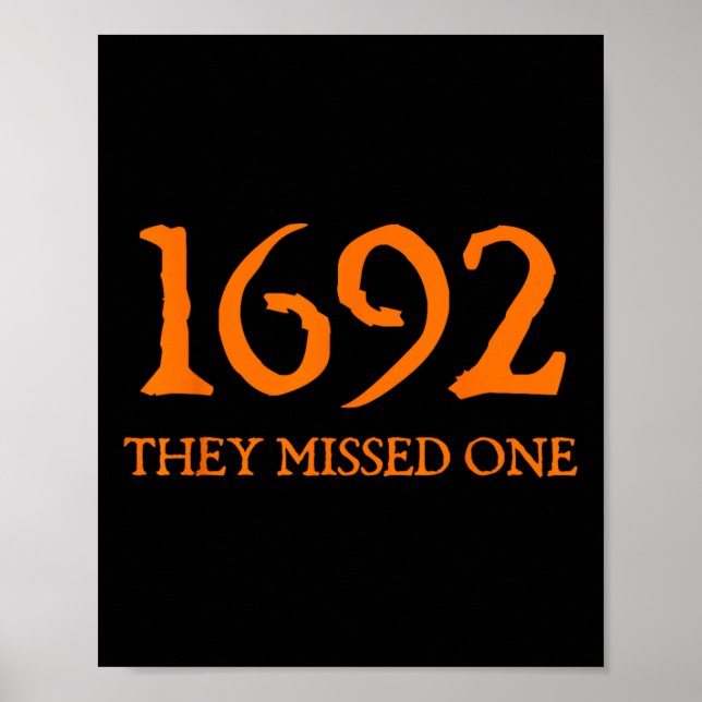 Retro 1692 De missade en saltlösning 1692 Hallow Poster (Framsidan)
