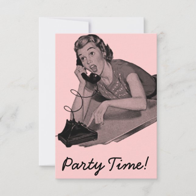 Retro 16:e Födelsedagsfesten Inbjudningar (Framsida)