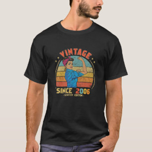 Retro 16:e Vintagen på födelsedagen sedan 2006 T Shirt