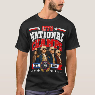 Retro 1776 Nationella Mästare Presidenter Usa T Shirt