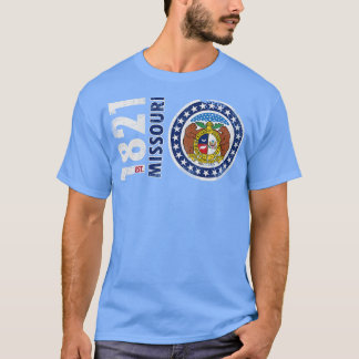 Retro 1821 Missouri Statlig flagga T Shirt