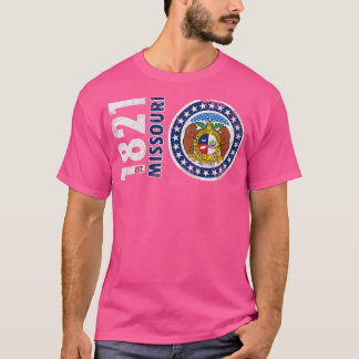 Retro 1821 Missouri Statlig flagga T Shirt