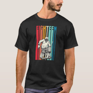Retro 18 år gammal ishockey Goalie 18:e födelsedag T Shirt
