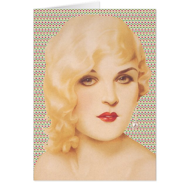 Retro 1930-talet Kärlek Hälsningskort (Framsidan)