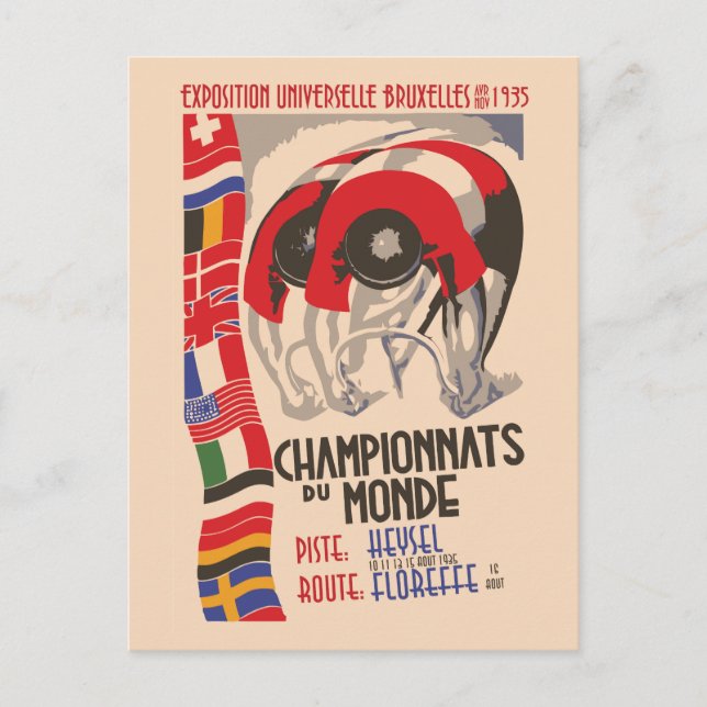 Retro 1930s konsthandling vykort (Framsida)