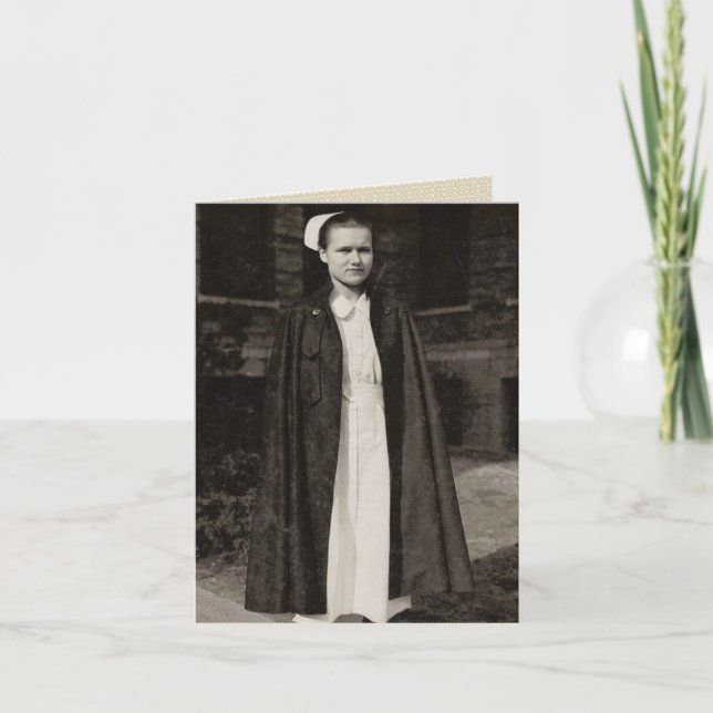 Retro 1930s sjuksköterska kort (Framsida)