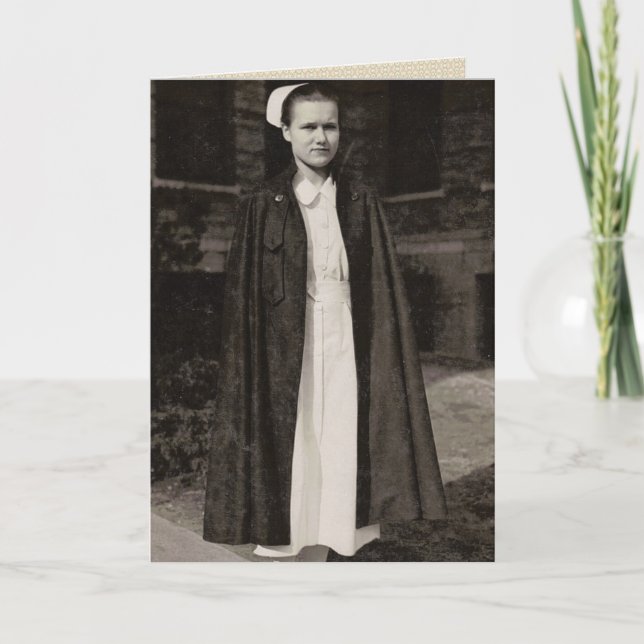 Retro 1930s sjuksköterska kort (Framsida)