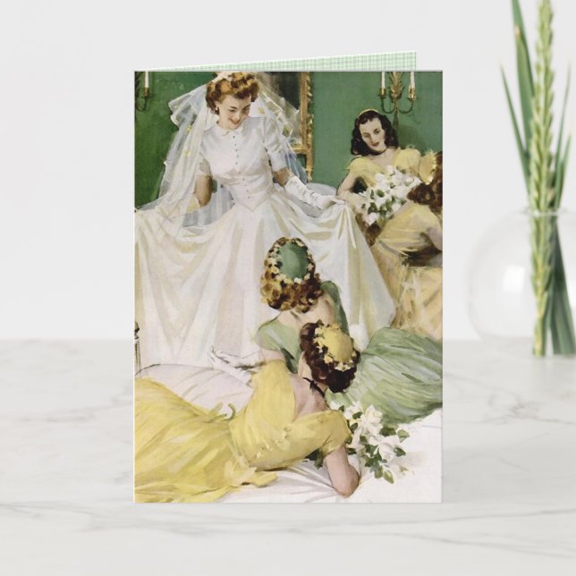 Retro 1940-talet Bröllop Kort (Framsida)