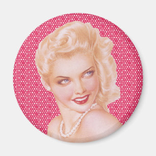 Retro 1940-talet Kärlek Magnet