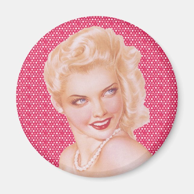 Retro 1940-talet Kärlek Magnet (Framsidan)