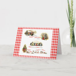 Retro 1940-talets jul helgkort