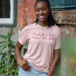 Retro 1940's Bridesmaids' Bröllop T Shirt<br><div class="desc">Grönt och rosa som är så bra för resten av 1940-talet i Blommigt Tapet.</div>