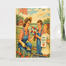 Retro 1940s Style Mother's Day Card Kort