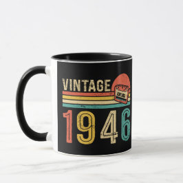 Retro 1946 Födelsedagsmusik Älskare Kassettband Bd Mugg