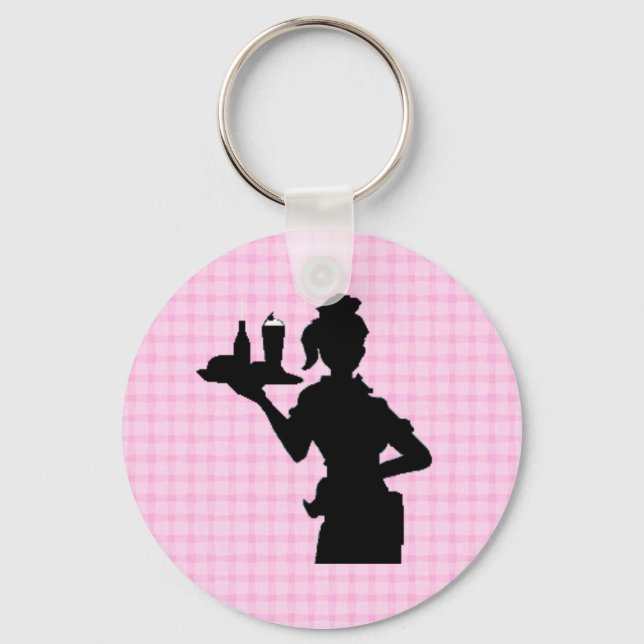 Retro 1950 Car Skutt-nyckelkedja Nyckelring (Framsida)