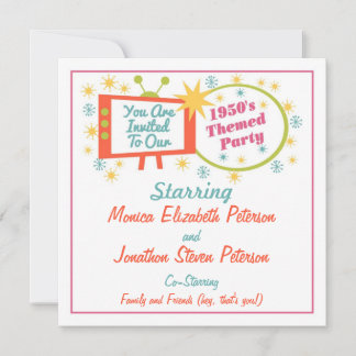 Retro 1950:s inbjudan till den tredje parten