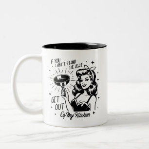 Retro 1950-tal Glamourflicka Roligt Sarksastiskt C Två-Tonad Mugg