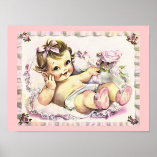 Retro 1950-talet Baby Poster