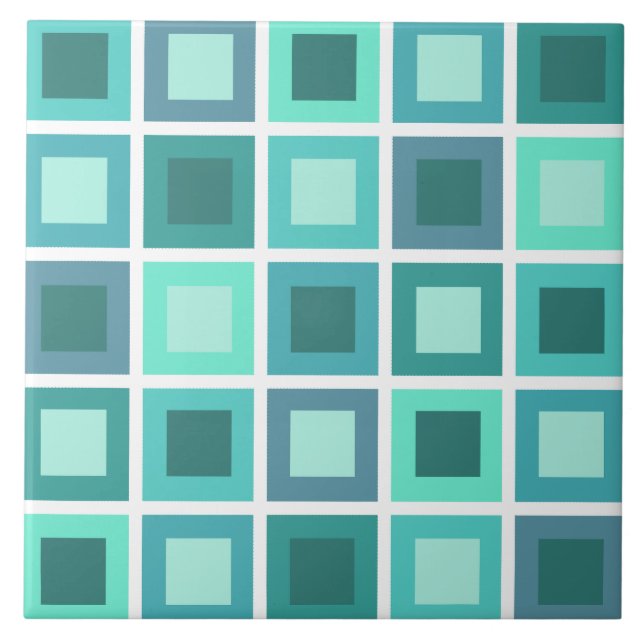 Retro 1950-talet Tiles Mönster Turcos Kakelplatta (Framsidan)