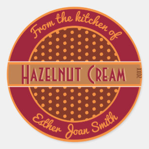 Retro 1950-talets Anpassningsbar Homemade Food Lab Runt Klistermärke