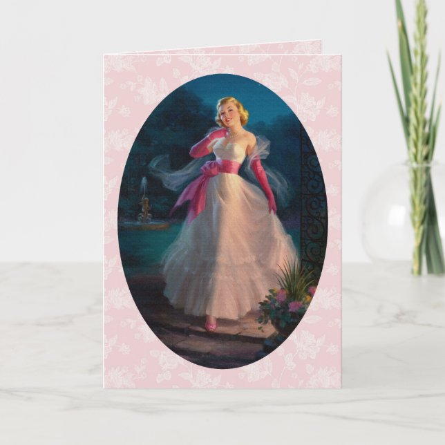 Retro 1950-talets födelsedag kort (Framsida)