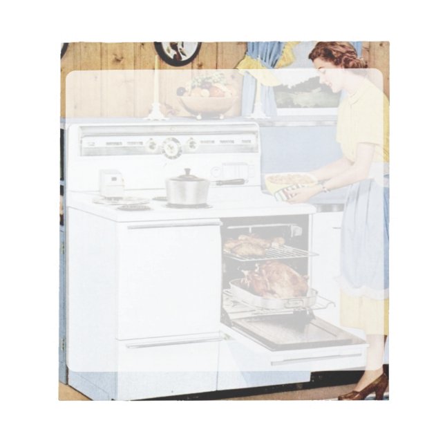 Retro 1950-talets hustru anteckningsblock (Framsida)