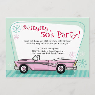 Retro 1950-tals inbjudan