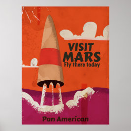 Retro 1950-tals Mars semesterplakat Poster