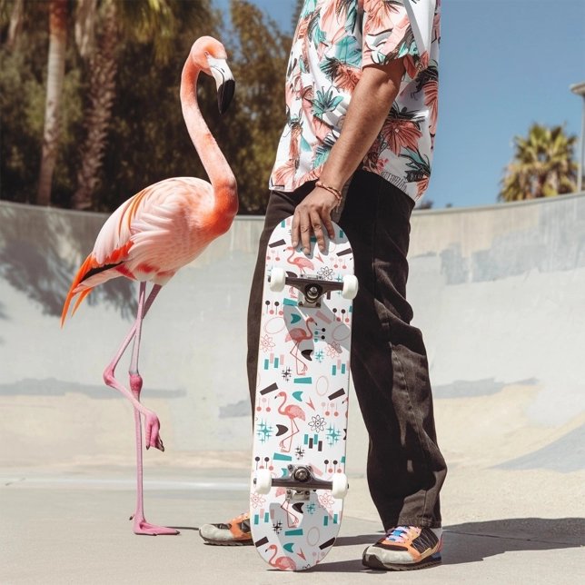 Retro 1950's Flamingo Mini Skateboard Bräda 18,5 Cm (Skapare uppladdad)