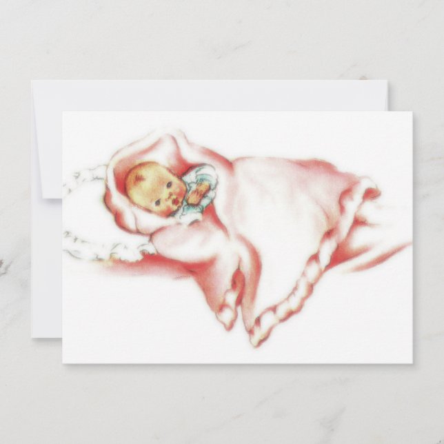 Retro 1950s Flicka Shower Inbjudningar (Framsida)