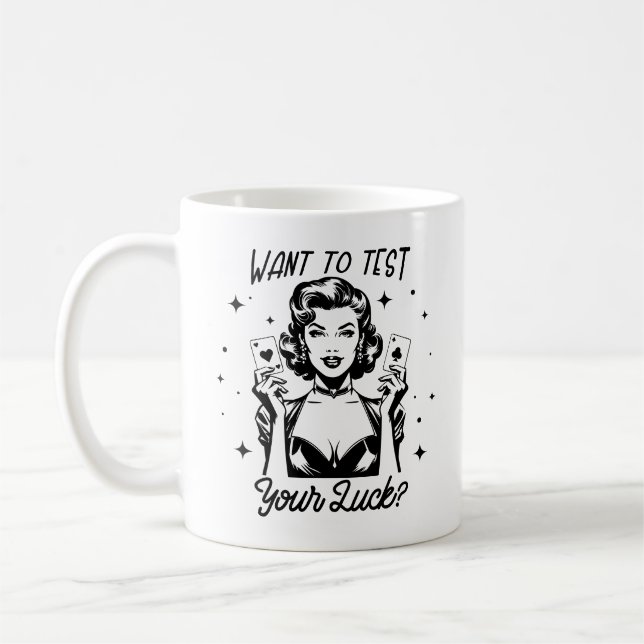 Retro 1950s Glam Girl Funny Sarcastic Quote Kaffemugg (Vänster)