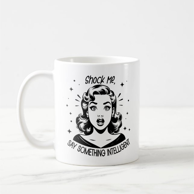 Retro 1950s Glam Girl Funny Sarcastic Quote Kaffemugg (Vänster)