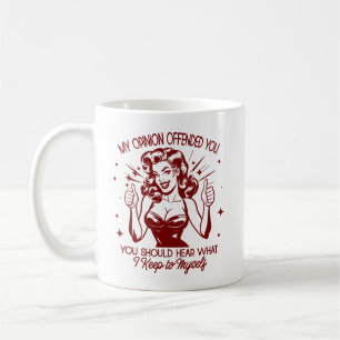Retro 1950s Glam Girl Funny Sarcastic Quote Kaffemugg