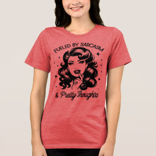 Retro 1950s Glam Girl Funny Sarcastic Quote T Shirt