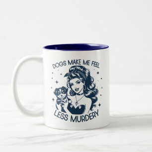Retro 1950s Glam Girl Funny Sarcastic Quote Två-Tonad Mugg