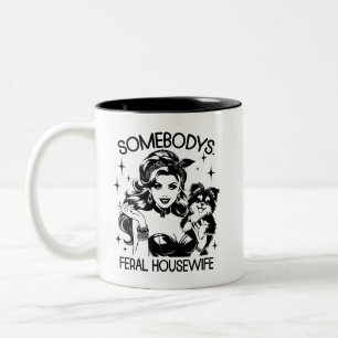 Retro 1950s Glam Girl Funny Sarcastic Quote Två-Tonad Mugg