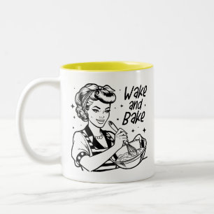 Retro 1950s Glam Girl Funny Sarcastic Quote Två-Tonad Mugg