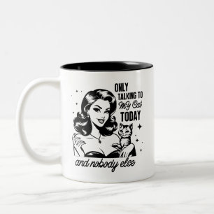 Retro 1950s Glam Girl Funny Sarcastic Quote Två-Tonad Mugg
