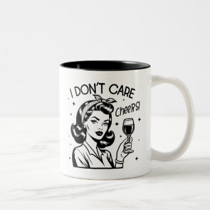 Retro 1950s Glam Girl Funny Sarcastic Quote Två-Tonad Mugg