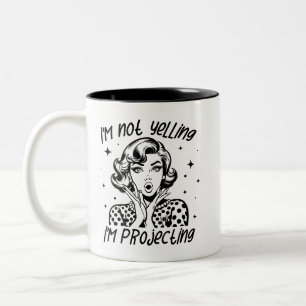 Retro 1950s Glam Girl Funny Sarcastic Quote Två-Tonad Mugg