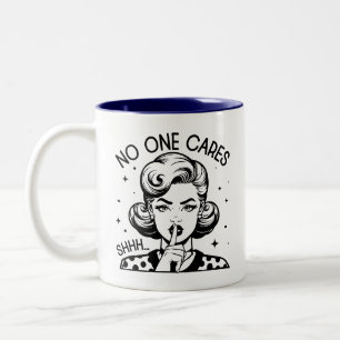 Retro 1950s Glam Girl Funny Sarcastic Quote Två-Tonad Mugg