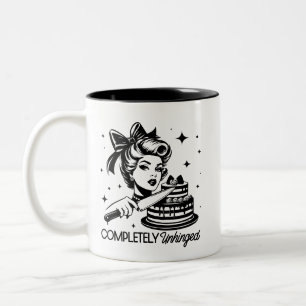 Retro 1950s Glam Girl Funny Sarcastic Quote Två-Tonad Mugg