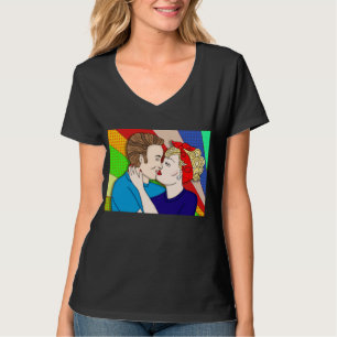 Retro 1950's Pop Art Stil par Kissing T-Shirt