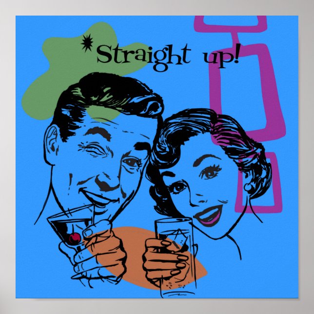 Retro 1950's Poster- Original Art by Cindy Higby Poster (Framsidan)